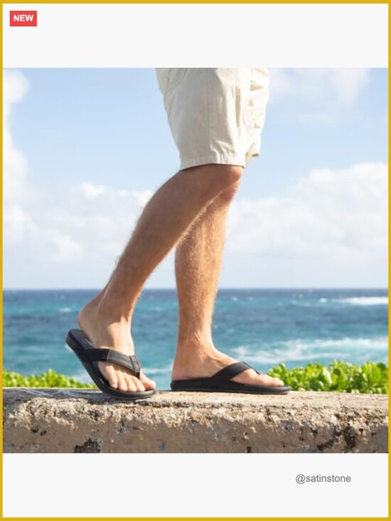 Cushion Phantom Flip Flop Sandals - Padded Jersey Lining, Slip On main image 4